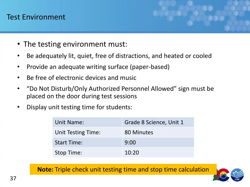 test environment