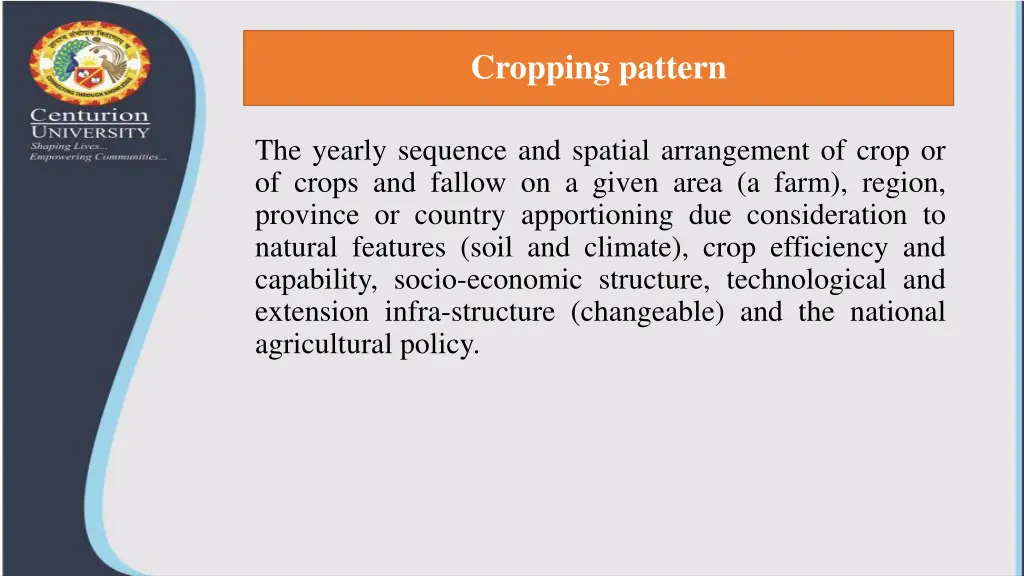 cropping pattern