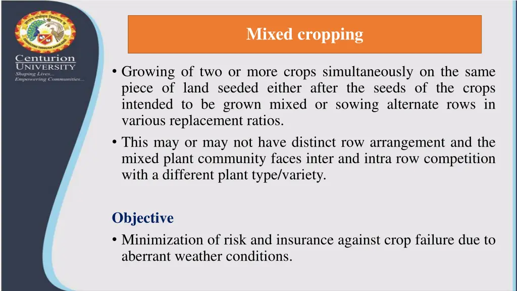 mixed cropping