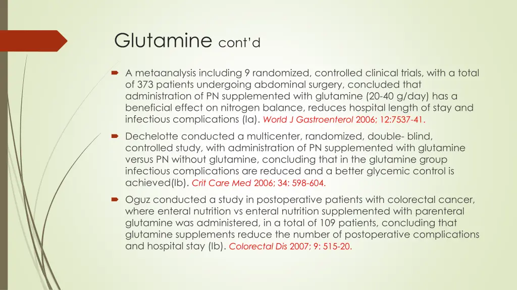 glutamine cont d