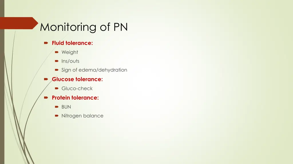 monitoring of pn