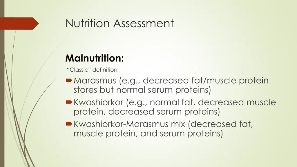 nutrition assessment