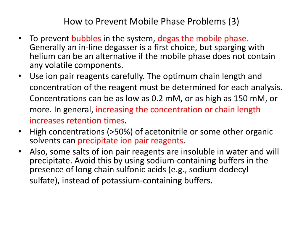how to prevent mobile phase problems 3