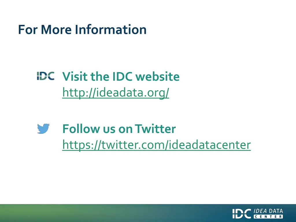 for more information