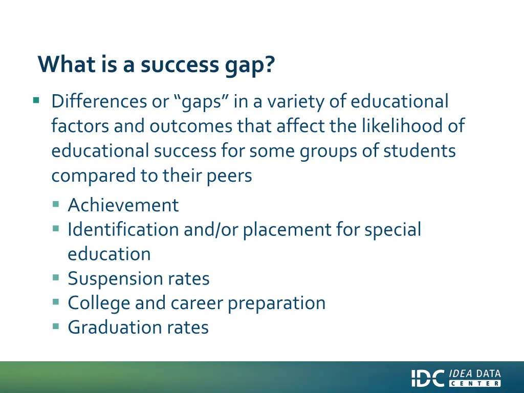 what is a success gap