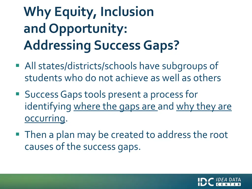 why equity inclusion and opportunity addressing