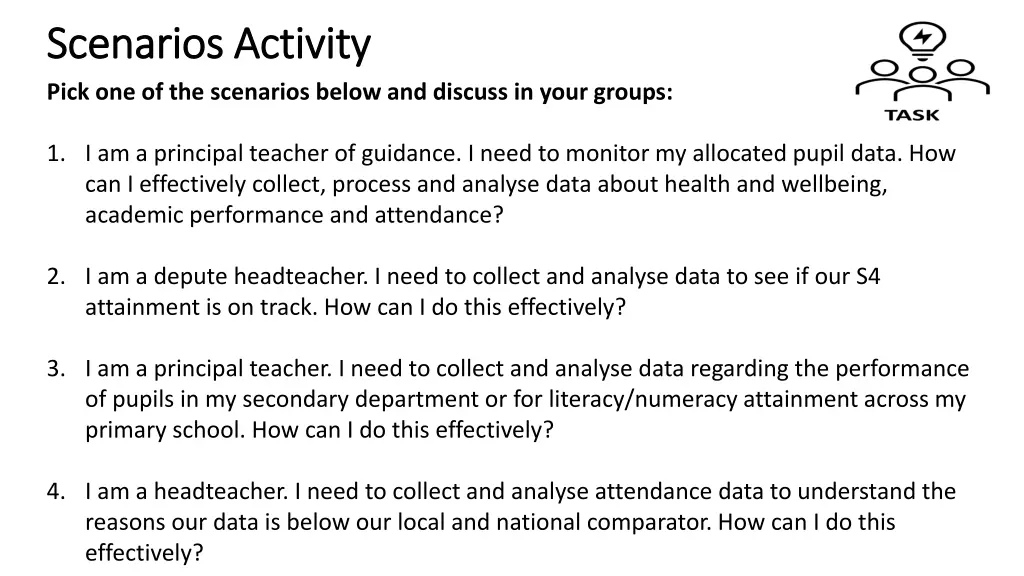 scenarios activity scenarios activity pick