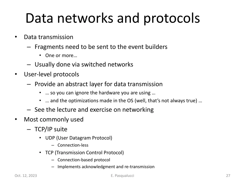 data networks and protocols