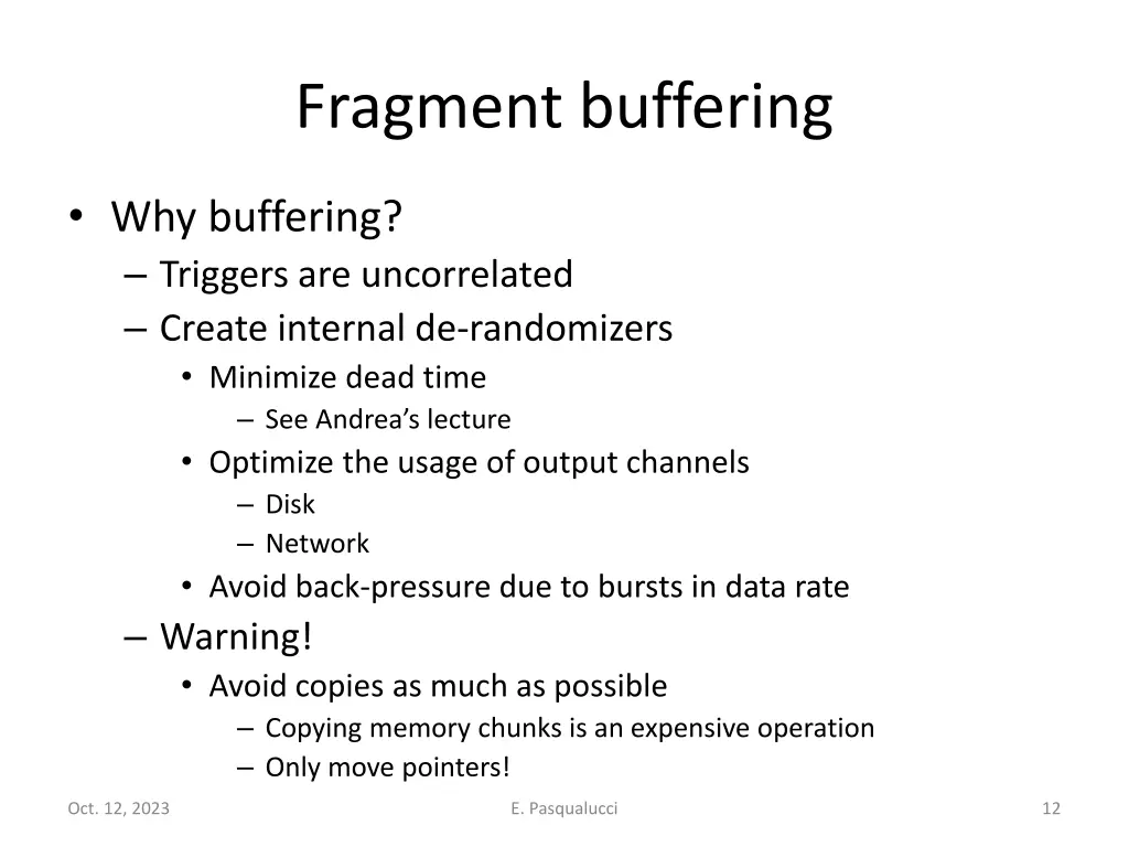 fragment buffering