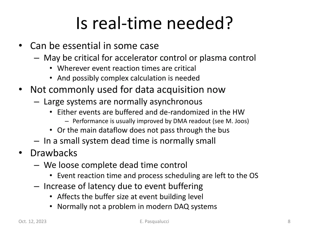 is real time needed