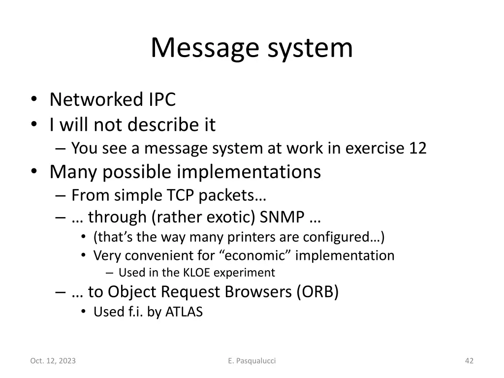 message system
