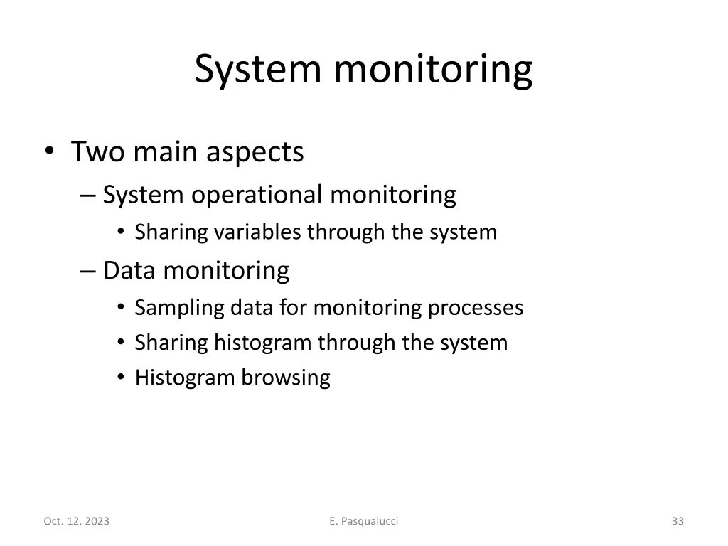 system monitoring