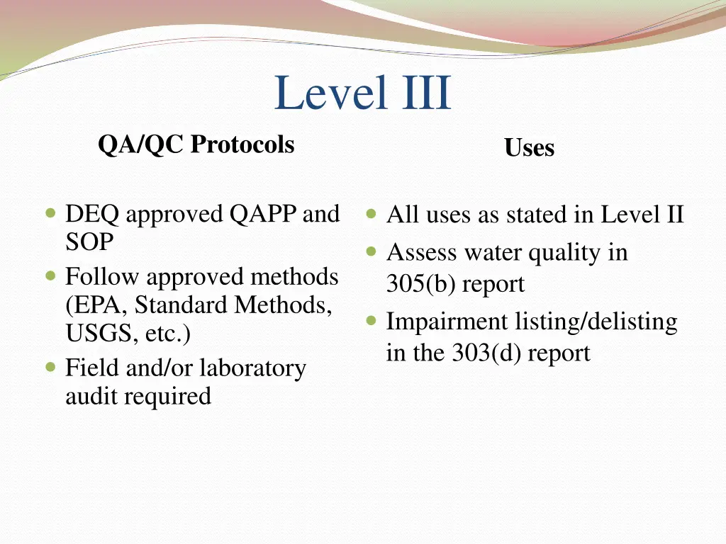 level iii