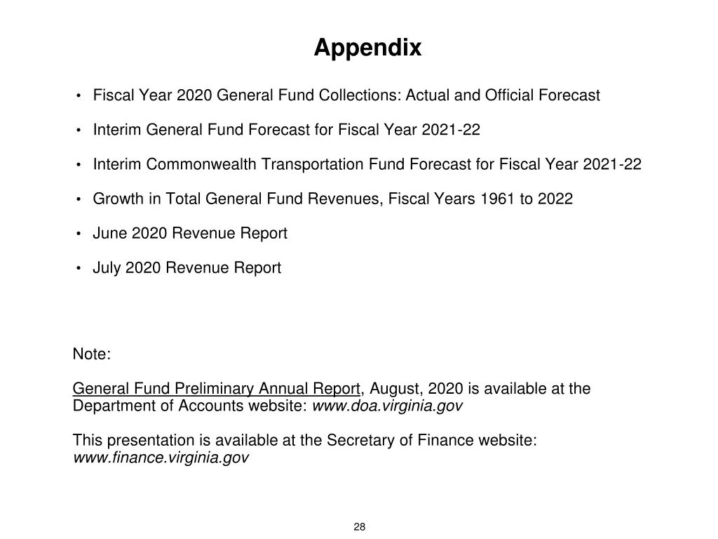 appendix