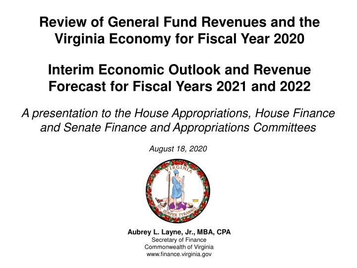 review of general fund revenues and the virginia