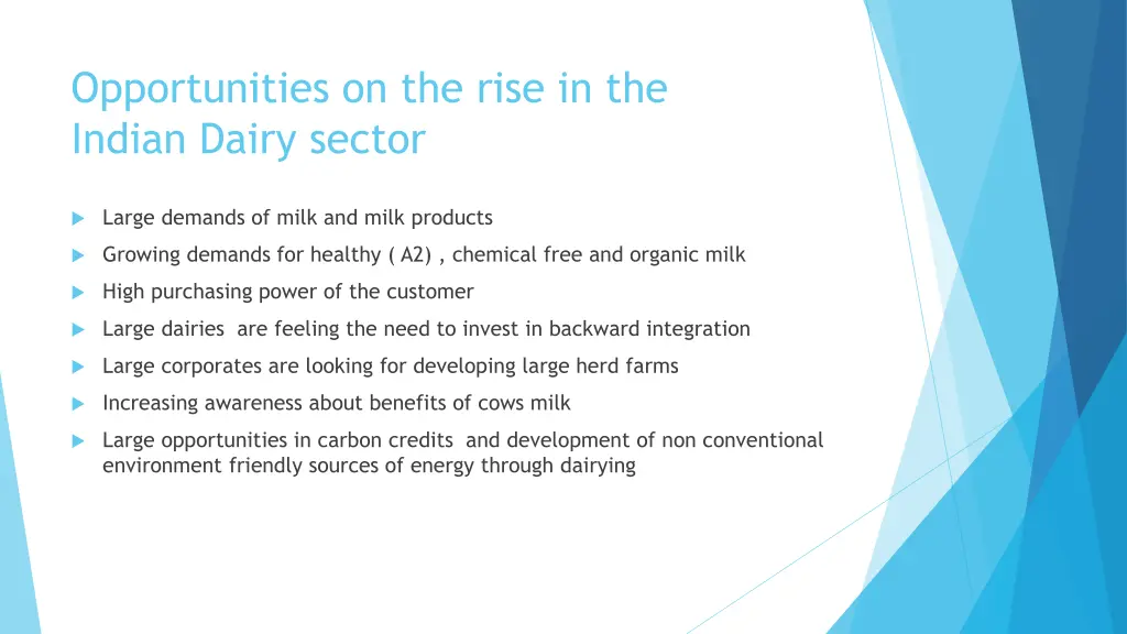 opportunities on the rise in the indian dairy