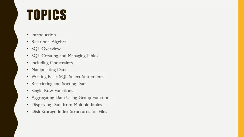 topics