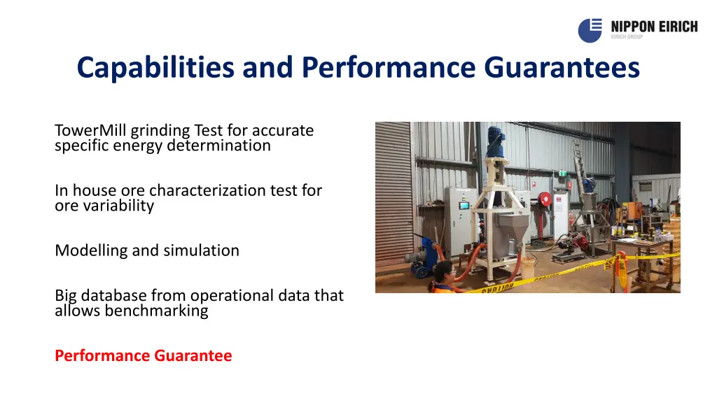 capabilities and performance guarantees