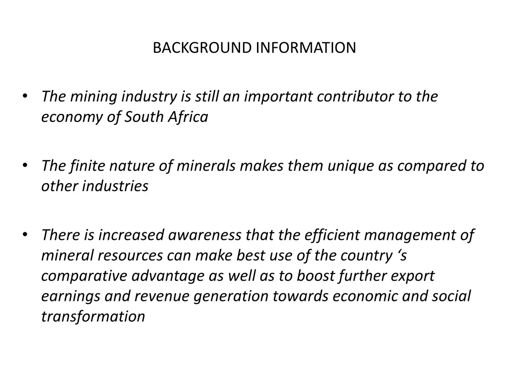 background information