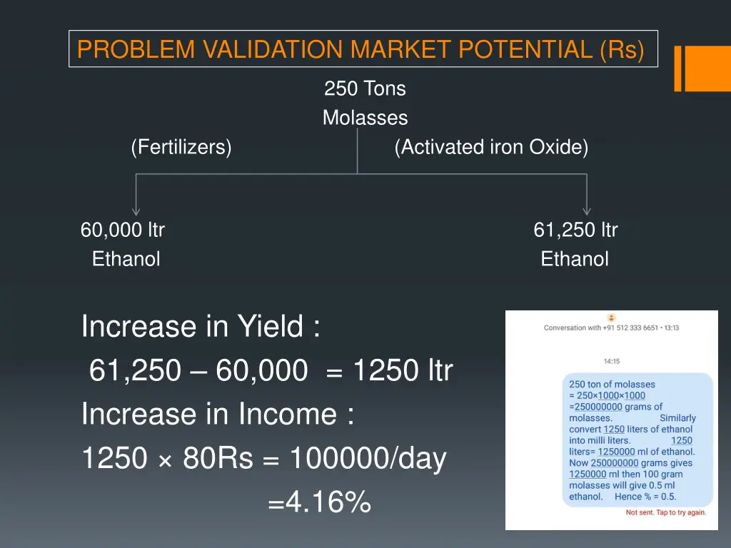 problem validation market potential rs