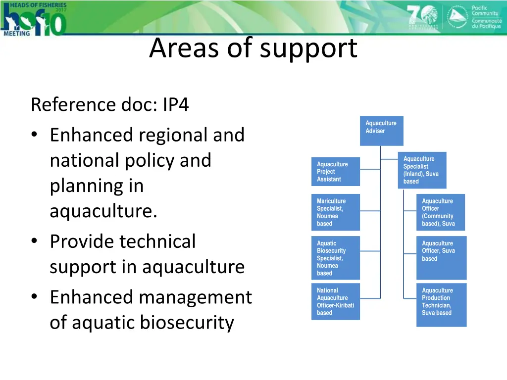areas of support