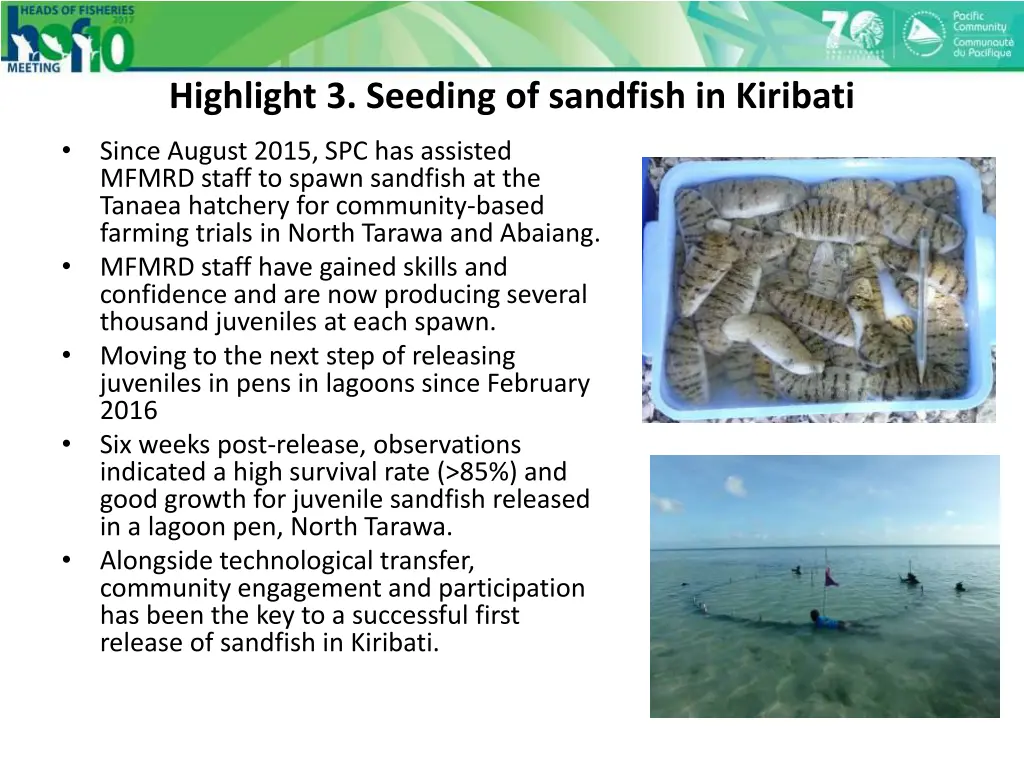 highlight 3 seeding of sandfish in kiribati