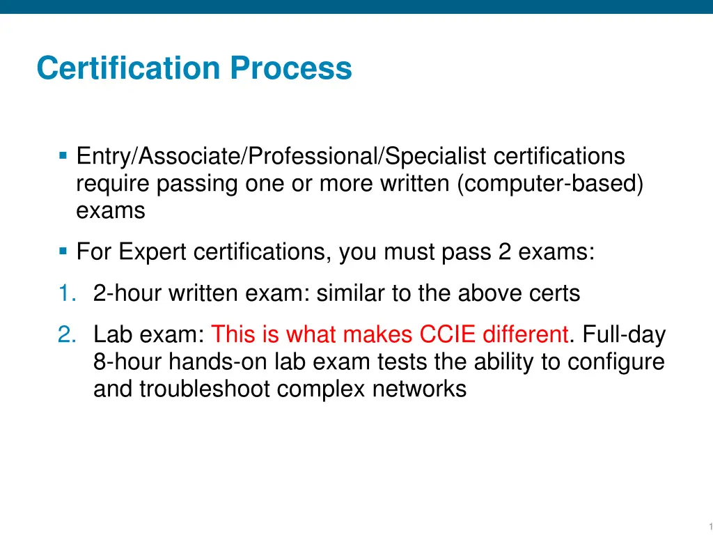 certification process