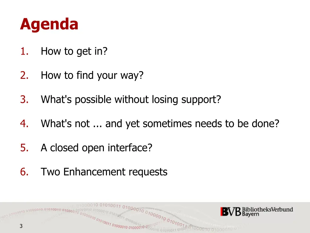 agenda 1