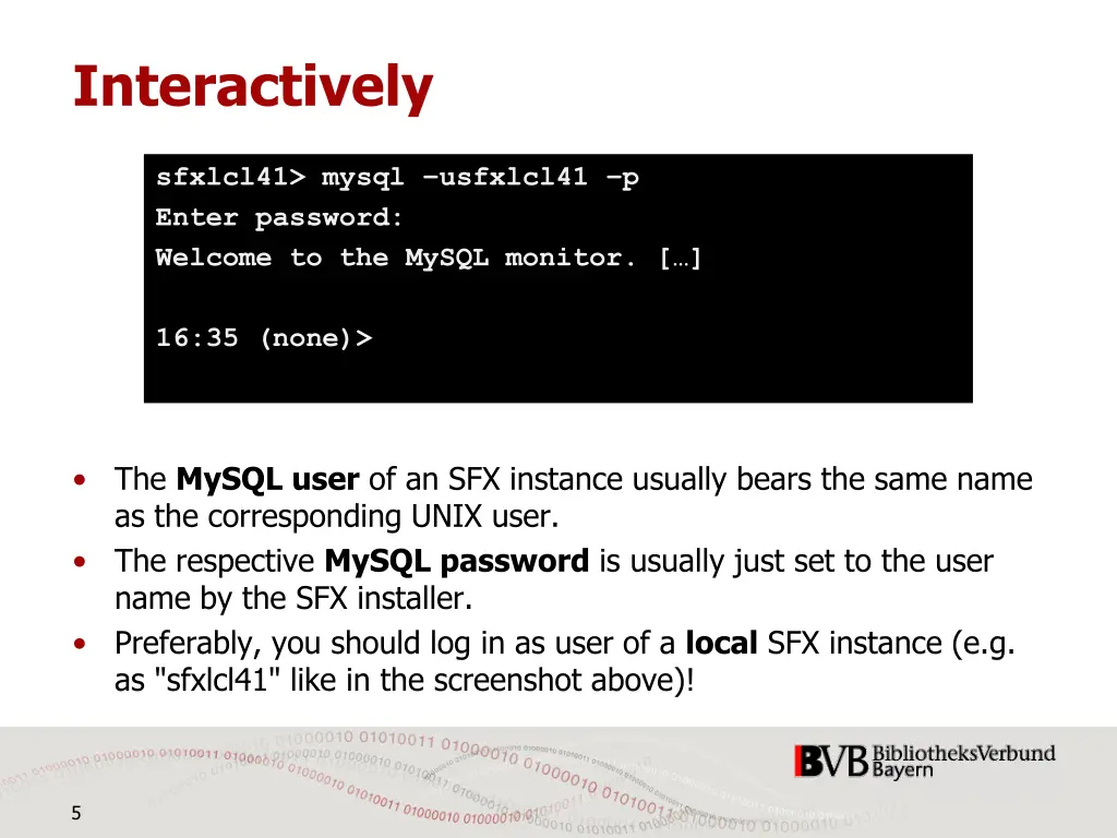 interactively