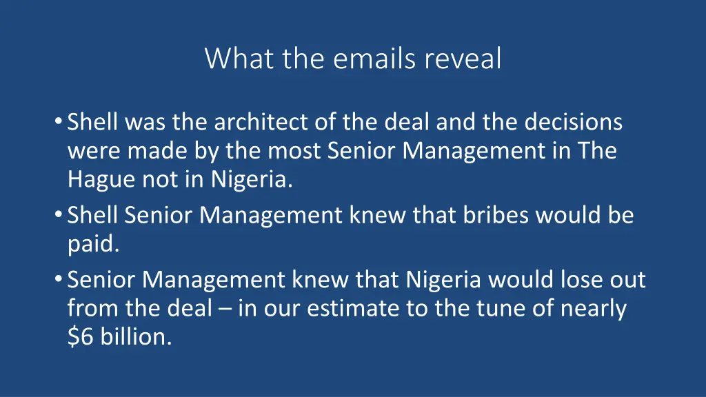 what the emails reveal