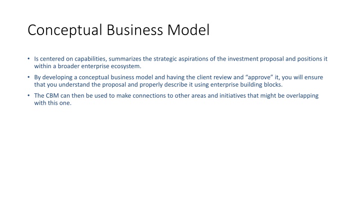 conceptual business model