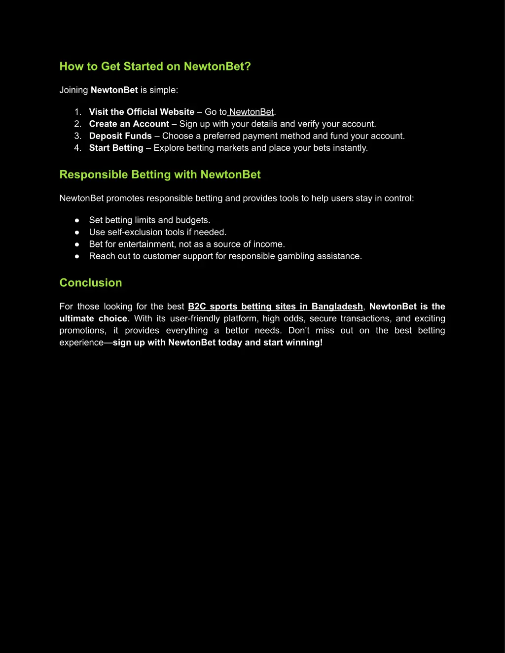 how to get started on newtonbet
