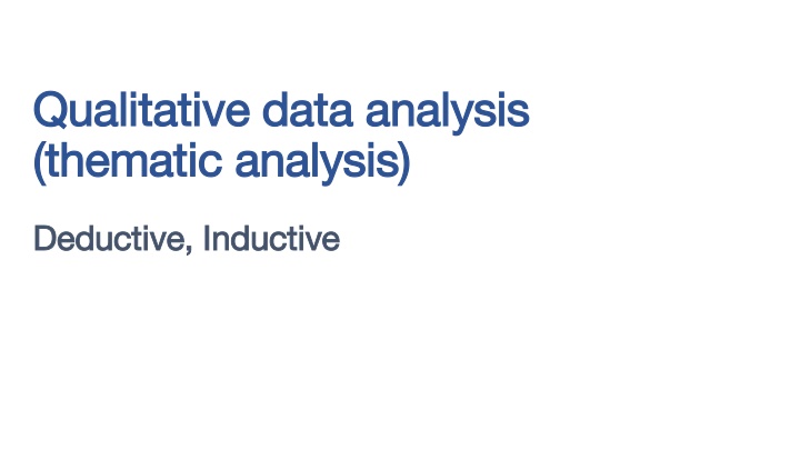 qualitative data analysis qualitative data