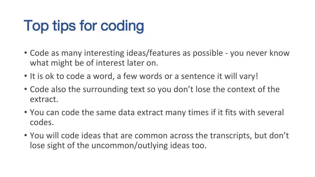 top tips for coding top tips for coding