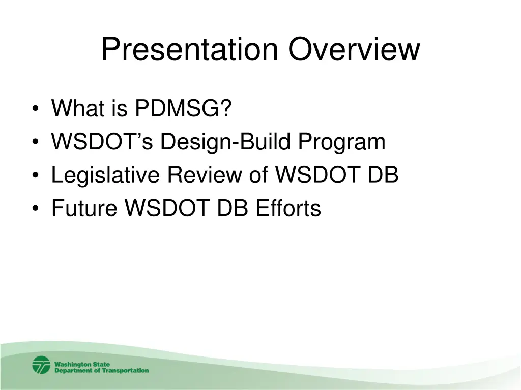 presentation overview
