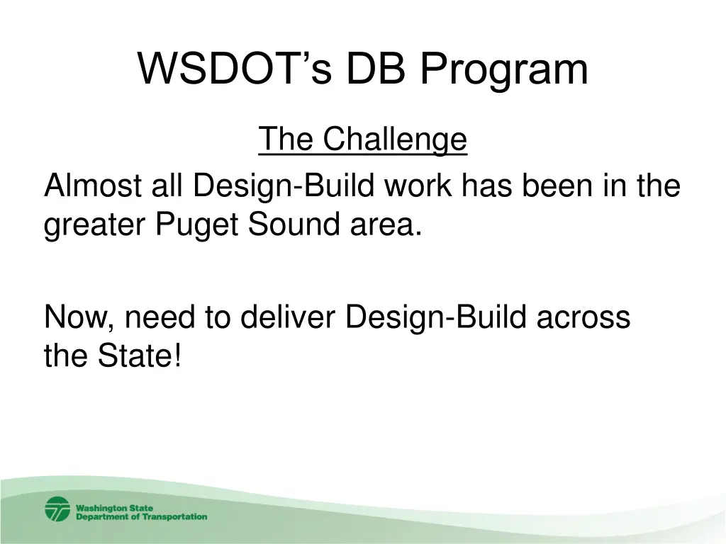 wsdot s db program 2