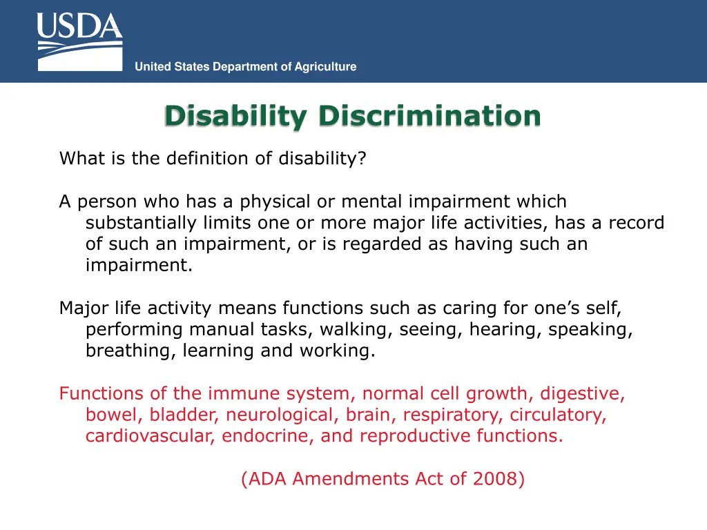 united states department of agriculture 22