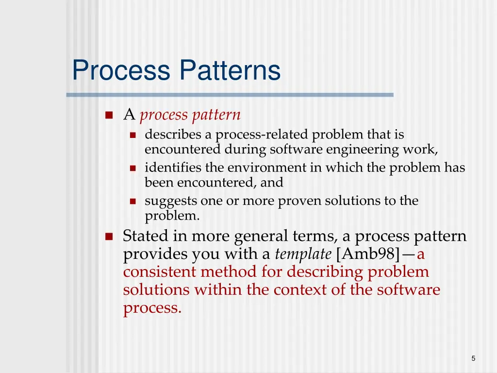 process patterns