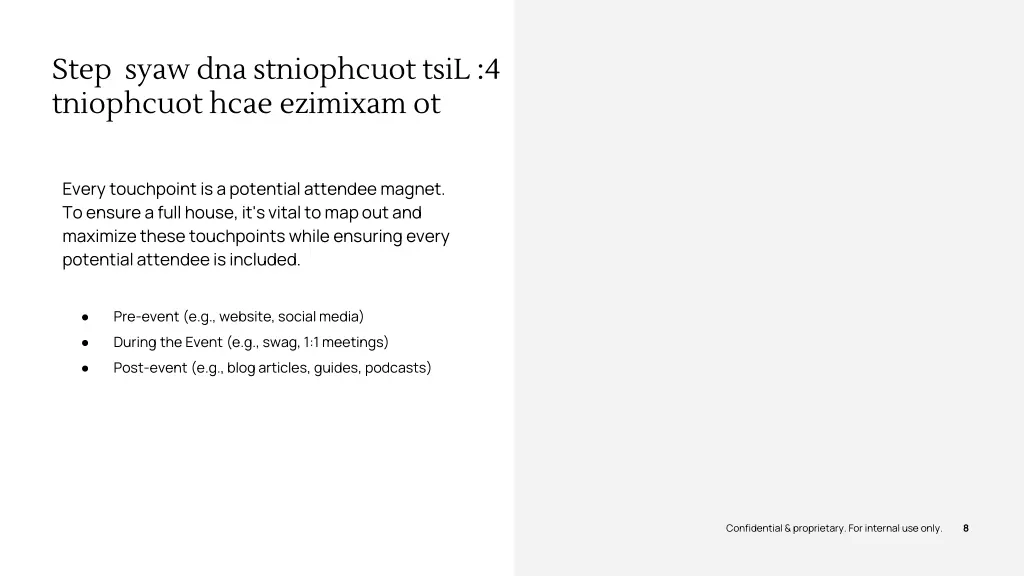 step tniophcuot hcae ezimixam ot