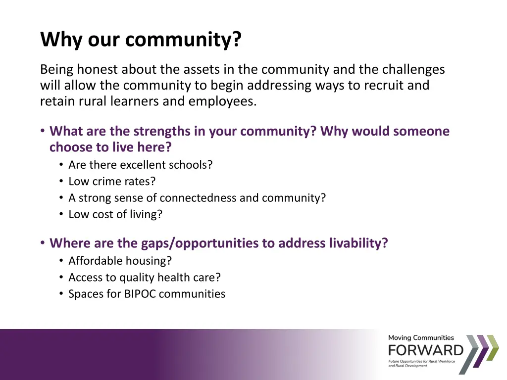 why our community