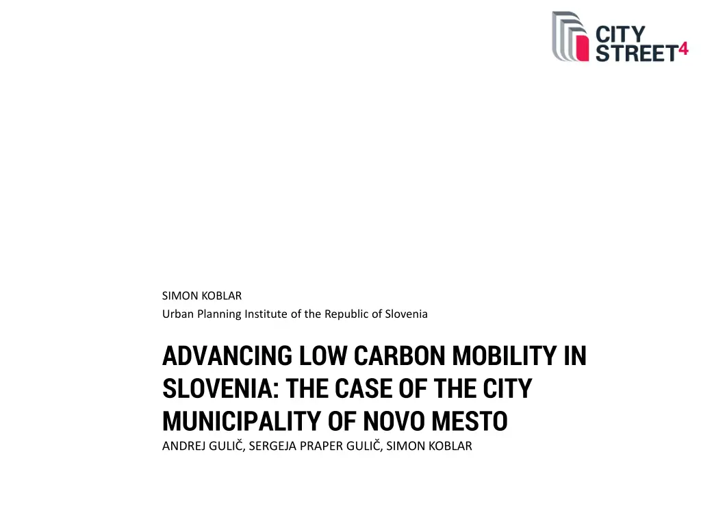 simon koblar urban planning institute