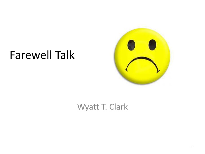 farewell talk