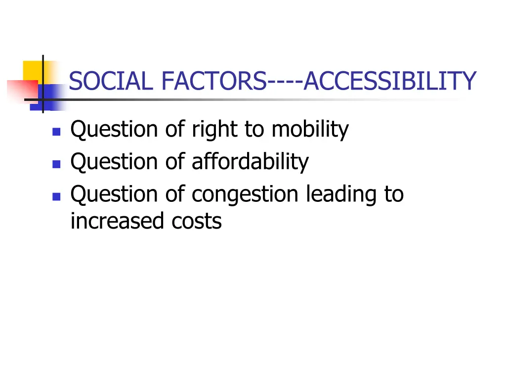 social factors accessibility