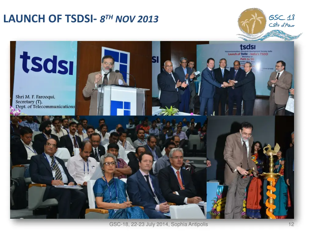launch of tsdsi 8 th nov 2013