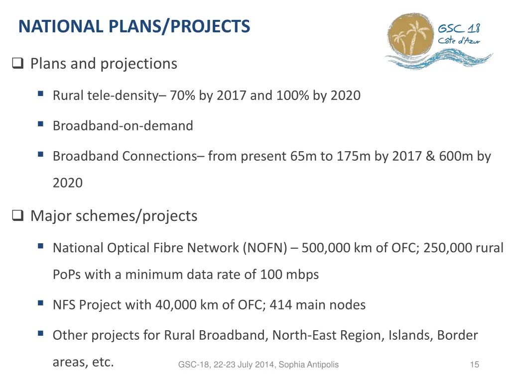 national plans projects