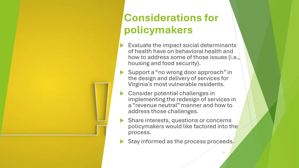 considerations for policymakers 1