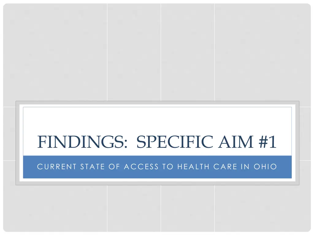 findings specific aim 1