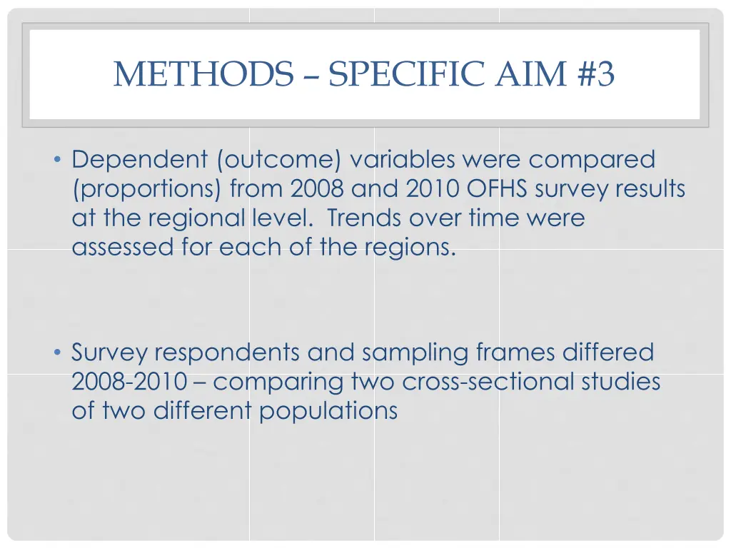 methods specific aim 3