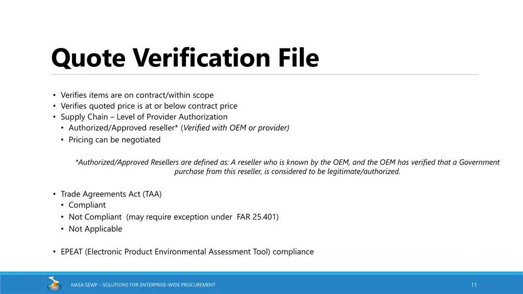 quote verification file