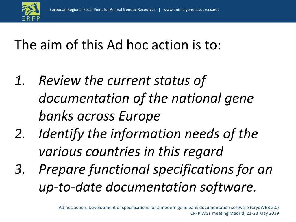 european regional focal point for animal genetic 2